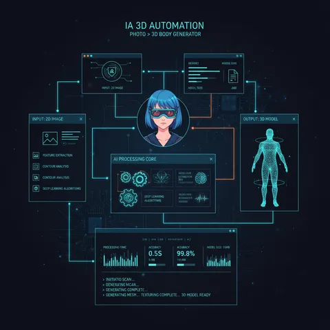Automatisation 3D IA : générer un corps 3D depuis une photo